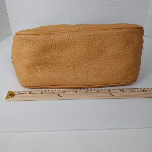 VTG Dooney & Bourke All Weather Mustard Yellow Leather Pebble Shoulder Bag Y2K - Picture 6 of 16